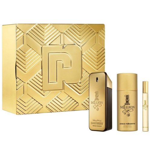 Paco Rabanne 1 Million EDT 100ML + EDT 10ML + Deodorant Spray 150ML Gift Set For Men