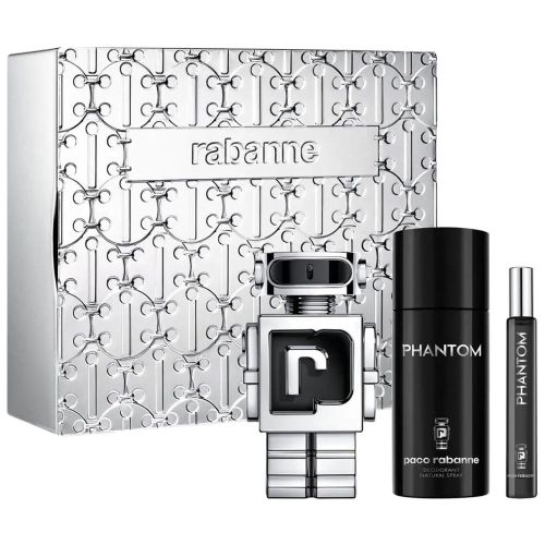 Paco Rabanne Phantom EDT 100Ml + EDT 10Ml + Deodorant 150Ml Gift Set For Men