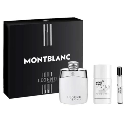 Mont Blanc Legend Spirit EDT 100ML + EDT 7.5ML + Deodorant Stick Gift Set For Men