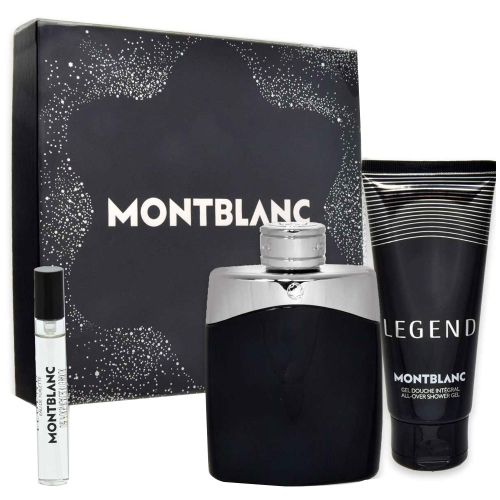 Mont Blanc Legend EDT 100ML + EDT 7.5ML + Shower Gel 100ML Gift Set For Men