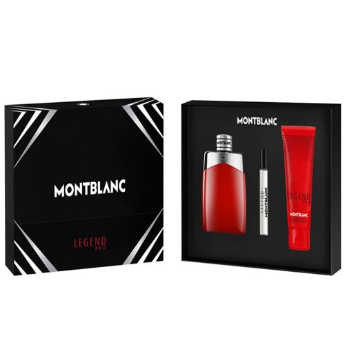 Mont Blanc Legend Red EDP 100Ml + EDP 7.5ML + Shower Gel 100Ml Gift Set For Men