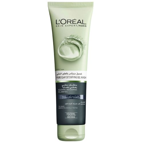 L'oreal Pure Clay Black Face Cleanser with Charcoal Detoxifies & Clarifies 150ML