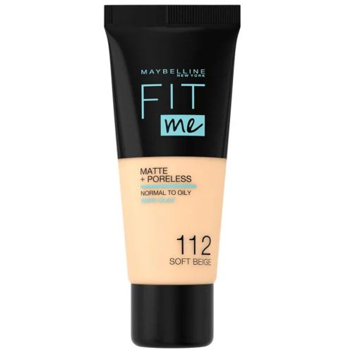 Maybelline New York Fit Me Matte & Pore less Foundation 112 Soft Beige