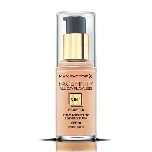 MAX FACTOR 3-in-1 Flawless Liquid Foundation- 30 Porcelain