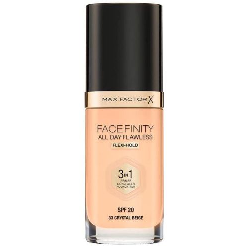 Max Factor Facefinity All Day Flawless 3 In 1 Primer Concealer Foundation SPF20 C33 Crystal Beige