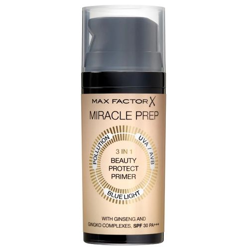Max Factor Miracle Pear 3 In 1 Beauty Protect Primer SPF30 Blue Light 