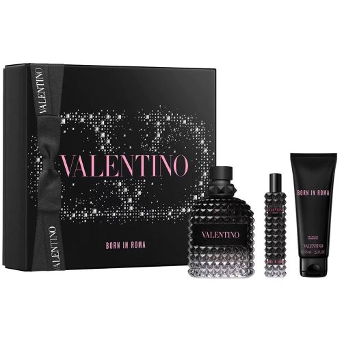 Valentino Born In Roma Uomo EDT 100Ml + EDT 15Ml + Shower Gel 75Ml Gift Set For Men