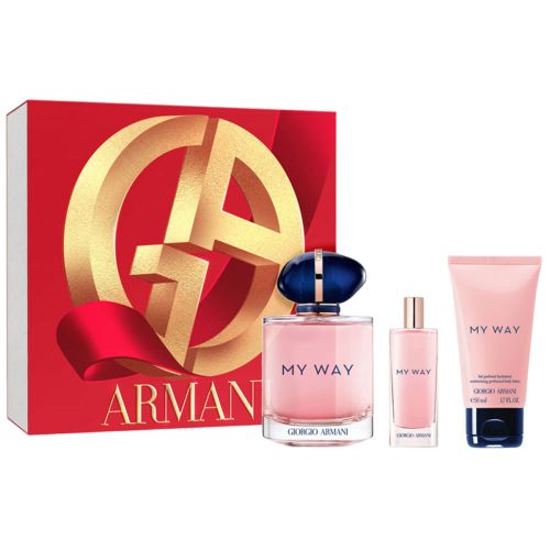 Giorgio Armani My Way EDP 90Ml + EDP 15Ml + Body Lotion 50Ml Gift Set For Women