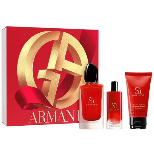 Giorgio Armani Si Passione EDP 100Ml + EDP 15Ml + Body Lotion 50Ml Gift Set For Women