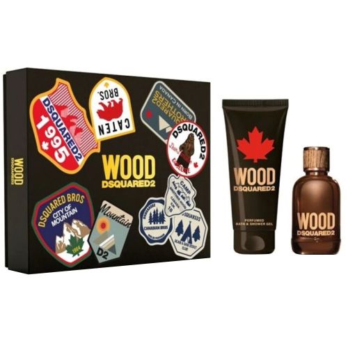 Dsquared2 Wood Pour Homme EDT 100ML + Shower Gel 150ML Gift Set For Men