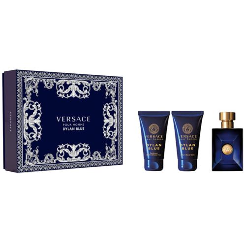 Versace Dylan Blue EDT 50Ml + Shower Gel 50Ml + Afetr Shave Balm 50Ml Gift Set For Men