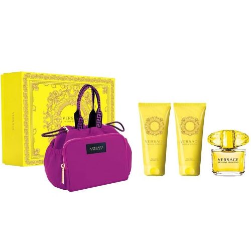 Versace Yellow Diamond EDT 90Ml + Shower Gel 100Ml + Body Lotion 100Ml + Bag Gift Set For Women