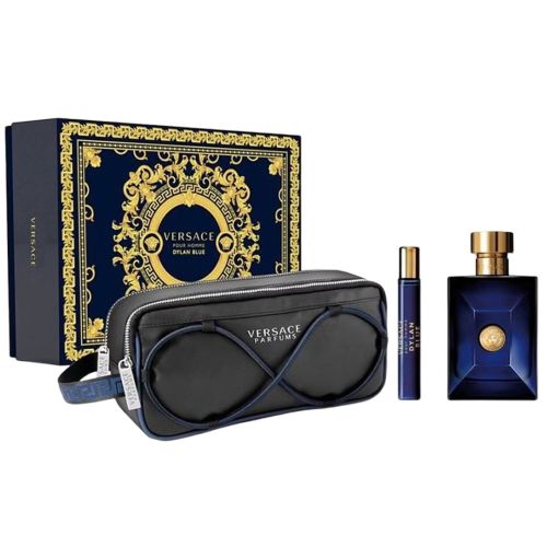 Versace Pour Homme Dylan Blue EDT 100Ml + EDT 10Ml + Bag Gift Set For Men