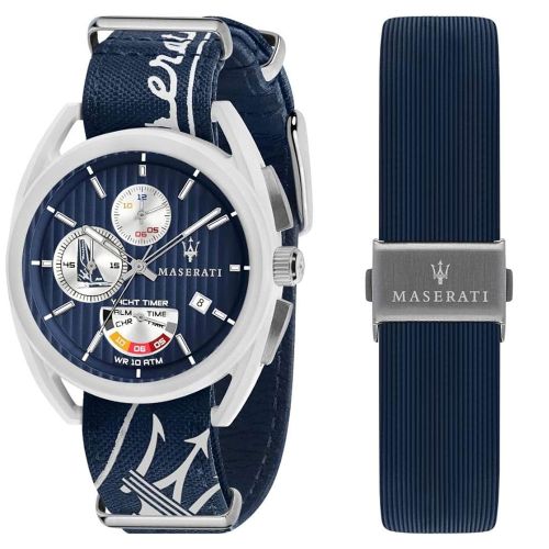 Maserati Trimarano R8851132003 Men's Watch 41mm Blue + Extra Strap