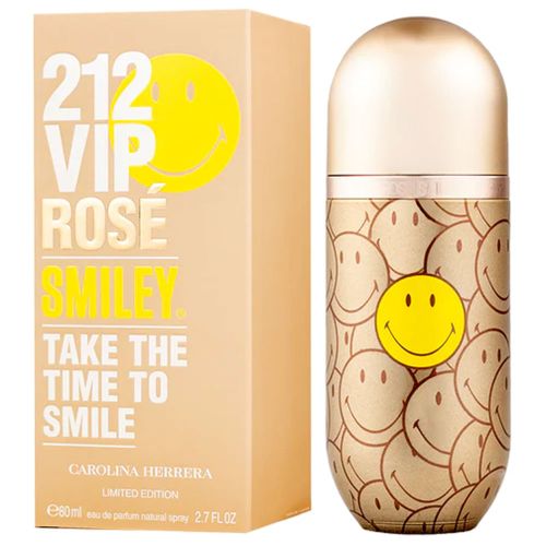Carolina Herrera  212 VIP Rose Smiley Take The Time To Smile Limited Edition EDP 80ML For Women