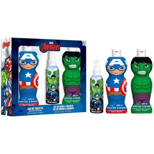 Air-Val Marvel Avengers EDT 150Ml + Shower Gel + Shampoo 2 In 1 400Ml 2Pcs Gift Set For Kids