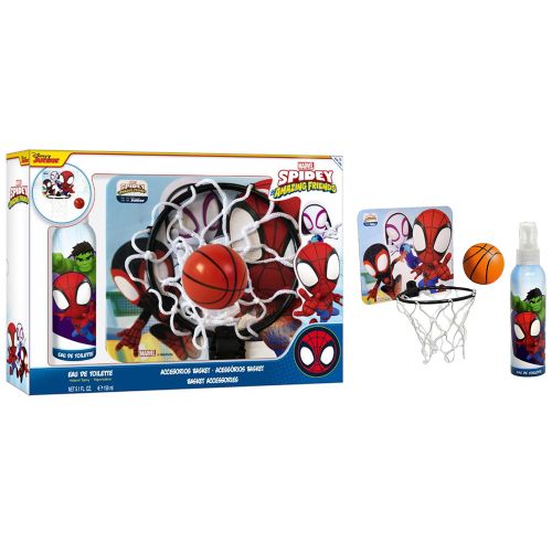 Air-Val Marvel Spidey & Friends EDT 150Ml + Basket + Basketball Gift Set For Kids