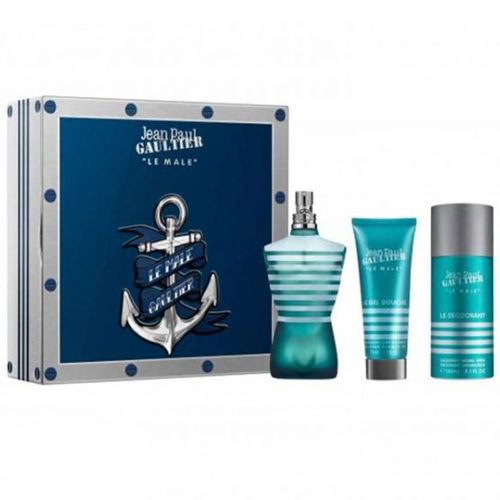 Jean Paul Gaultier Le Male EDT 125ML + Shower Gel 75ML + Deodorant Spray 150ML Gift Set For Men