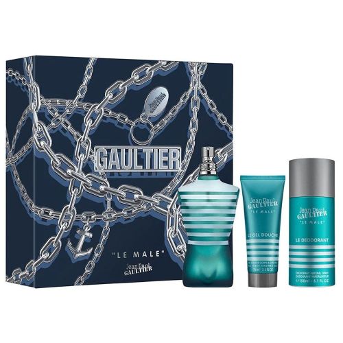 Jean Paul Gaultier Estuche Le Male EDT 125ML + Deodorant Spray 150ML + Shower Gel 100ML Gift Set For Men