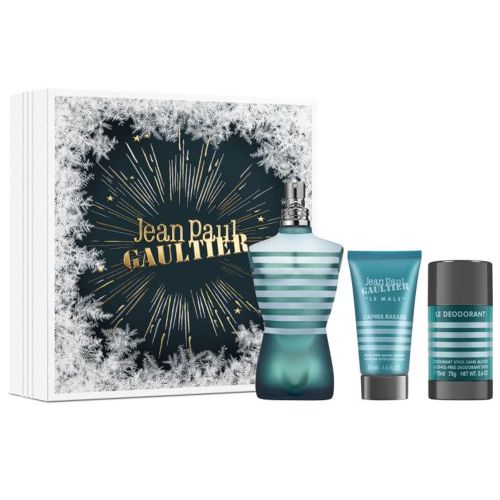 Jean Paul Gaultier Le Male EDT 125Ml + After Shave Balm 50Ml + Deodorant Stick 75G Gift Set For Men