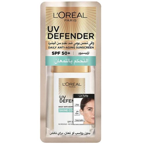 L'oreal UV Defender Shine Control Daily Anti-Ageing Sunscreen SPF 50+ With Airlicium 50ML