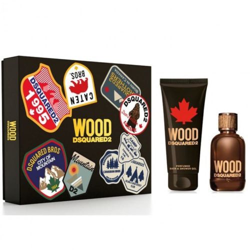 Dsquared2 Wood Pour Homme  EDT 100ML Shower Gel 150ML Gift Set 