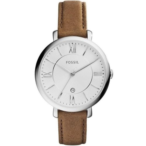 Fossil Analog W Watch Jwl Stainless Steel Leather Strap