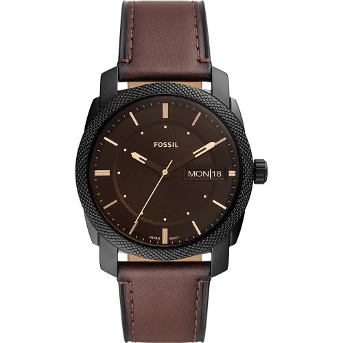 Fossil Analog M Watch Jwl Stainless Steel Leather Strap