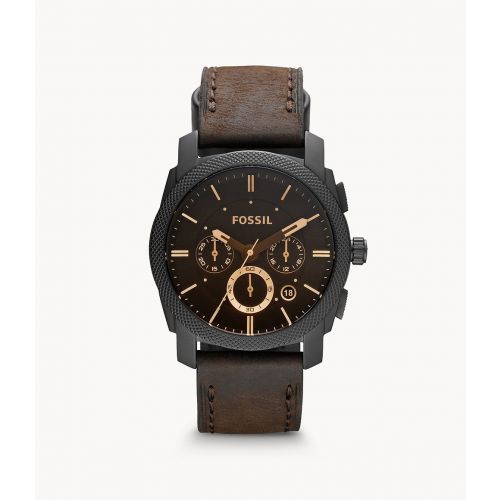 Fossil Analog Watch 0 Jwl Ss Leather Strap