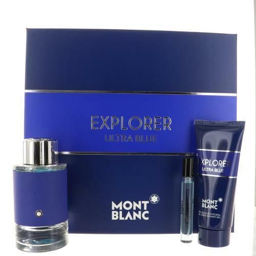 Mont Blanc Explorer Ultra Blue 3 Piece Gift Set 